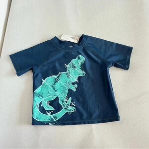 Jumping Beans Navy Blue Rashguard Top Size 18 Months Baby Kids Dinosaur Print